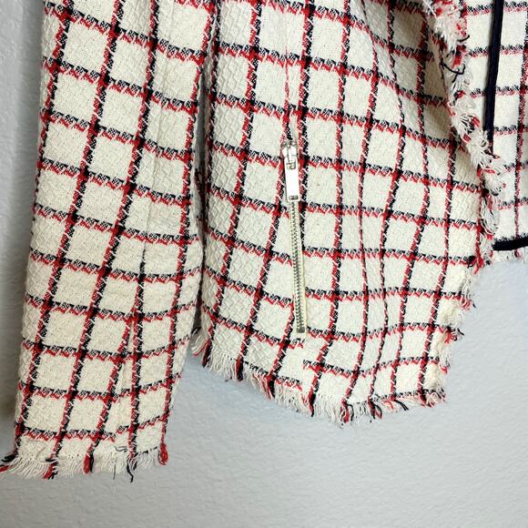 Zara Basic Collection - Frayed Tweed Check Blazer - Picture 6 of 11